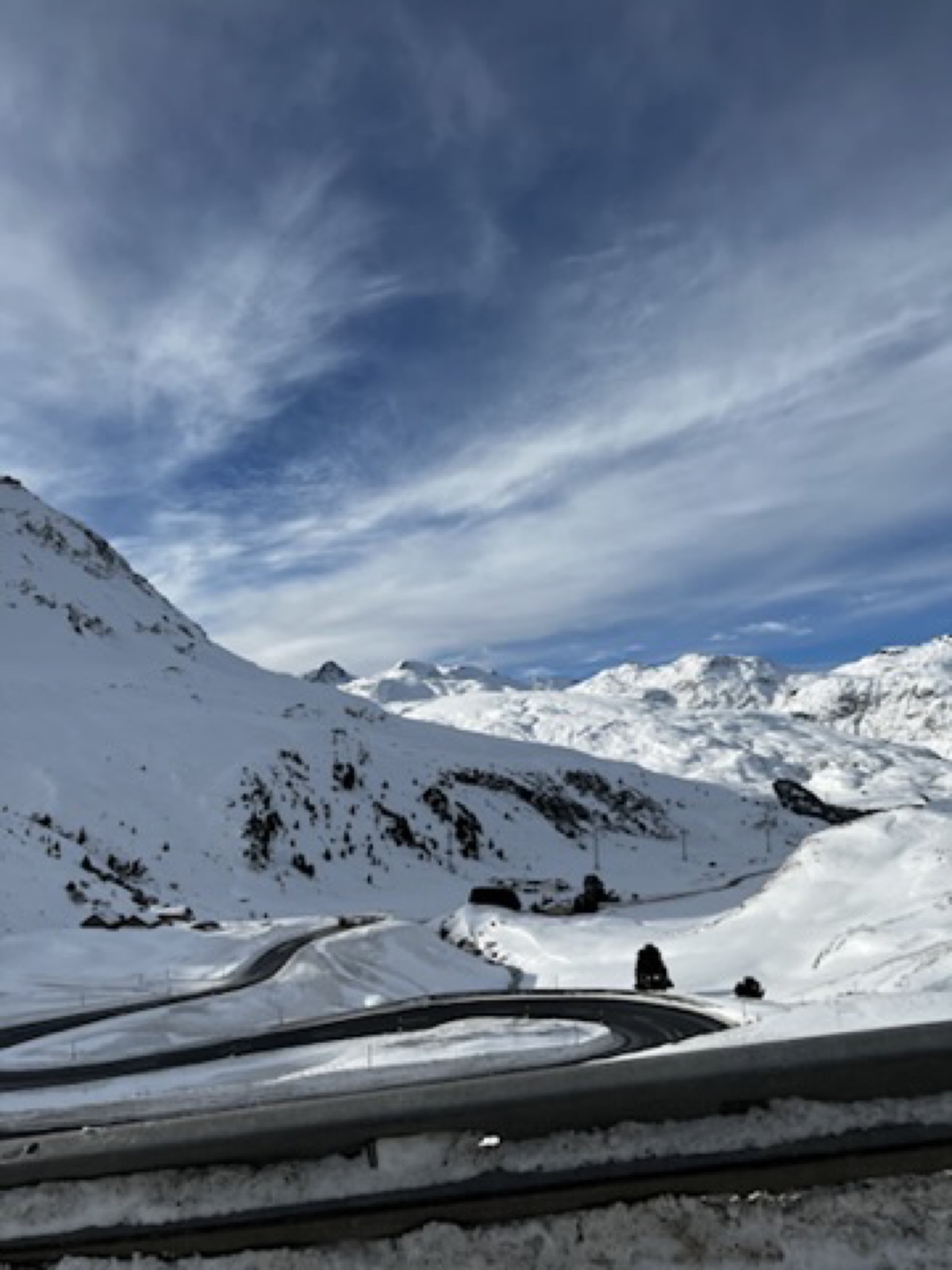 Winter base around Poschiavo with snowy alpine scenery