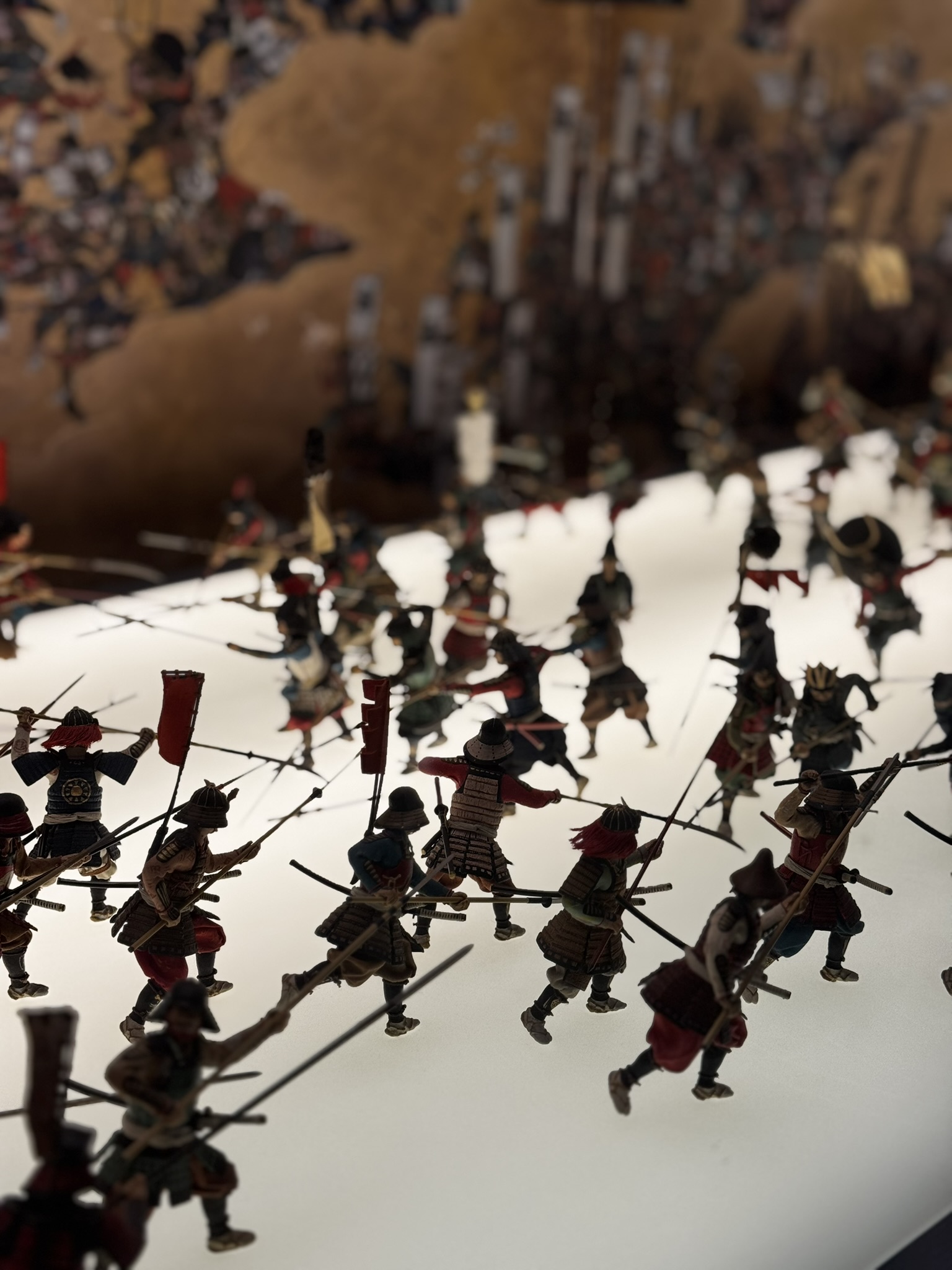 Samurai miniature display inside Osaka Castle