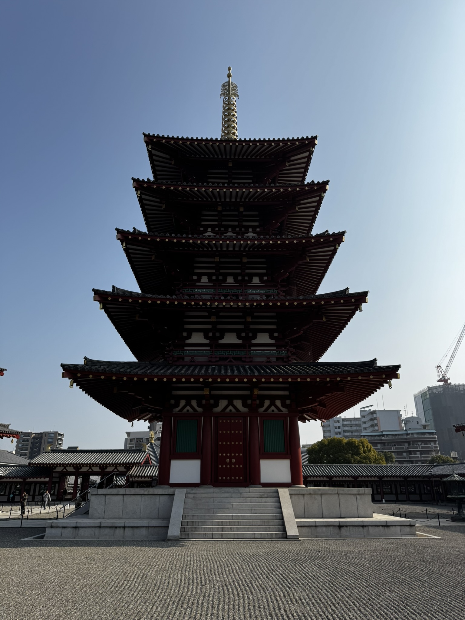 Five-story pagoda at Shitennoji Temple