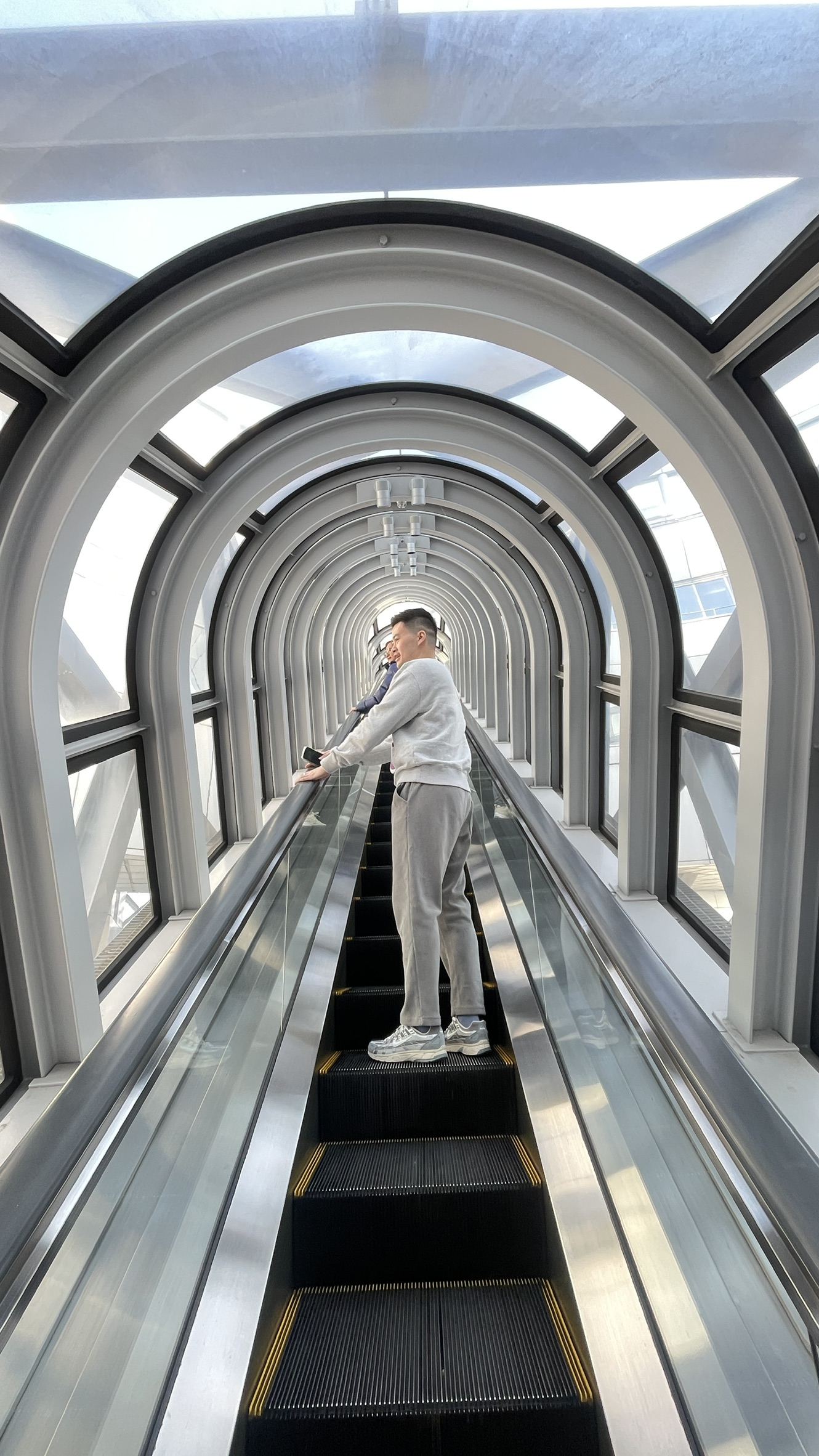 Escalator tunnel inside Umeda Sky Building