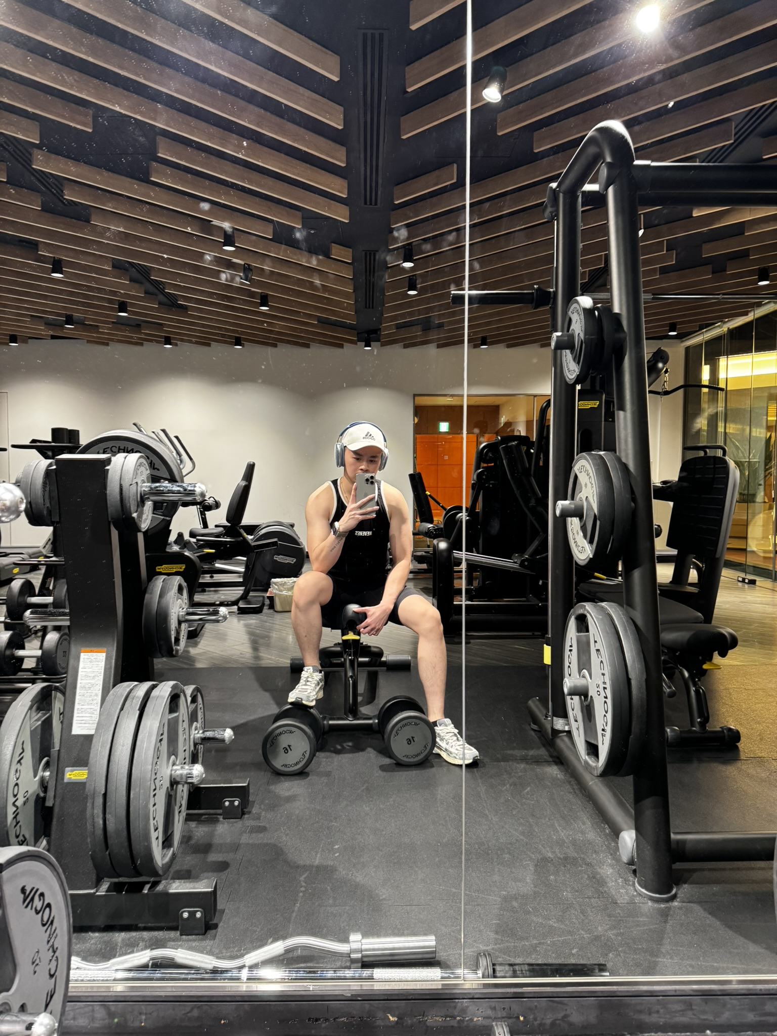 Cerulean Tower Tokyu Hotel gym area with complete workout equipment